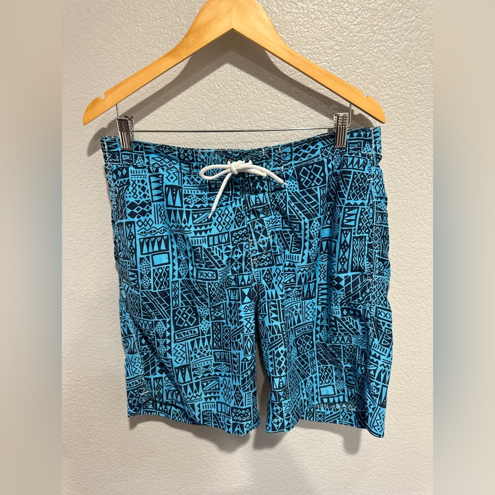 Blue Patterned Men's Hybrid Shorts